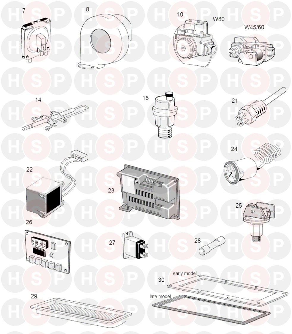Ideal Imax W60 (Firstline Spares)Diagram Heating Spare Parts